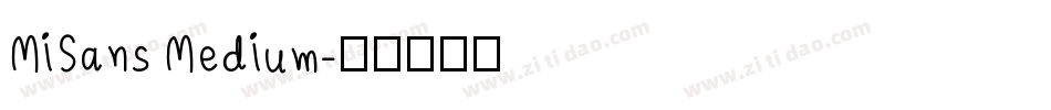 MiSans Medium字体转换